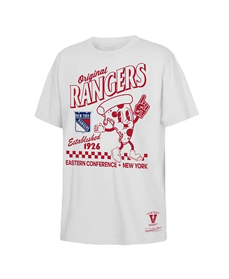 Mitchell & Ness Big Boys and Girls White New York Rangers Concession Stand T-Shirt