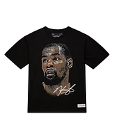 Mitchell & Ness Men's and Women's Kevin Durant Black Nba Real Big Face Player T-Shirt