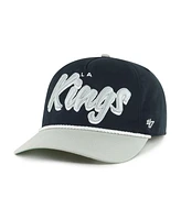 '47 Brand Men's Black/Silver Los Angeles Kings Drop Shadow Rope Hitch Adjustable Hat