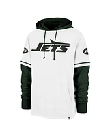 '47 Brand Men's White New York Jets Trifecta Shortstop Pullover Hoodie