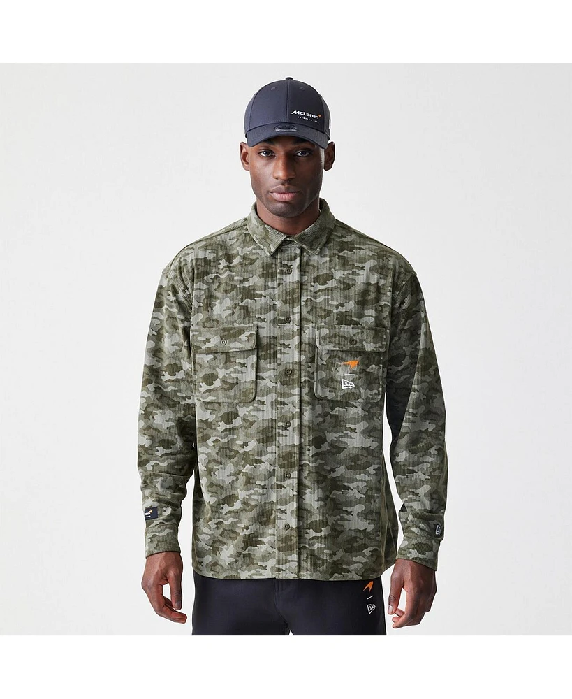 New Era Men's Camo McLaren F1 Team Button-Up Shirt