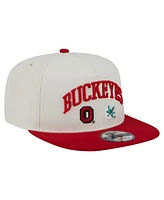 New Era Men's White Ohio State Buckeyes Collegiate 9FIFTY A-Frame Snapback Hat