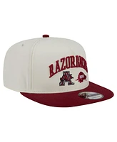 New Era Men's White Arkansas Razorbacks Collegiate 9FIFTY A-Frame Snapback Hat