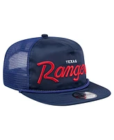 New Era Men's Navy Texas Rangers Retro Satin Script Golfer Adjustable Hat