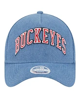 New Era Women's Denim Ohio State Buckeyes A-Frame 9FORTY Adjustable Hat