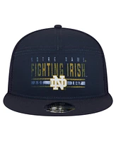 New Era Men's Navy Notre Dame Fighting Irish Split Panel 9FIFTY Snapback Trucker Hat