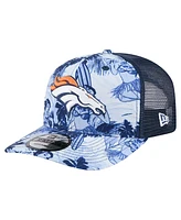 New Era Men's Navy Denver Broncos Hula Trucker 9SEVENTY Adjustable Hat