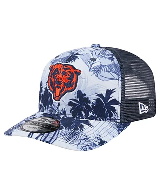 New Era Men's Navy Chicago Bears Hula 9SEVENTY Adjustable Trucker Hat