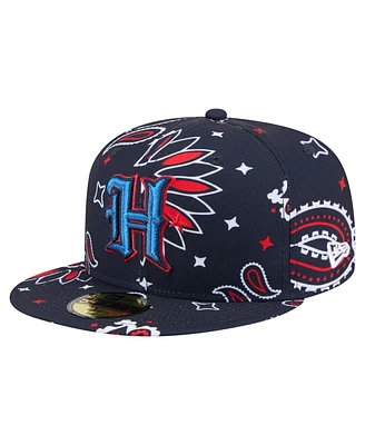 New Era Men's Navy Houston Texans Paisley 59FIFTY Fitted Hat