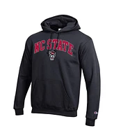 Champion Men's Black Nc State Wolfpack Arched Logo Fleece Pullover Hoodie