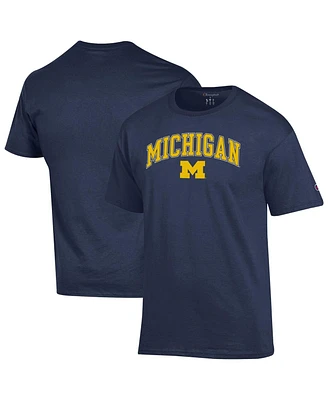 Champion Men's Navy Michigan Wolverines Arch Over Logo T-Shirt