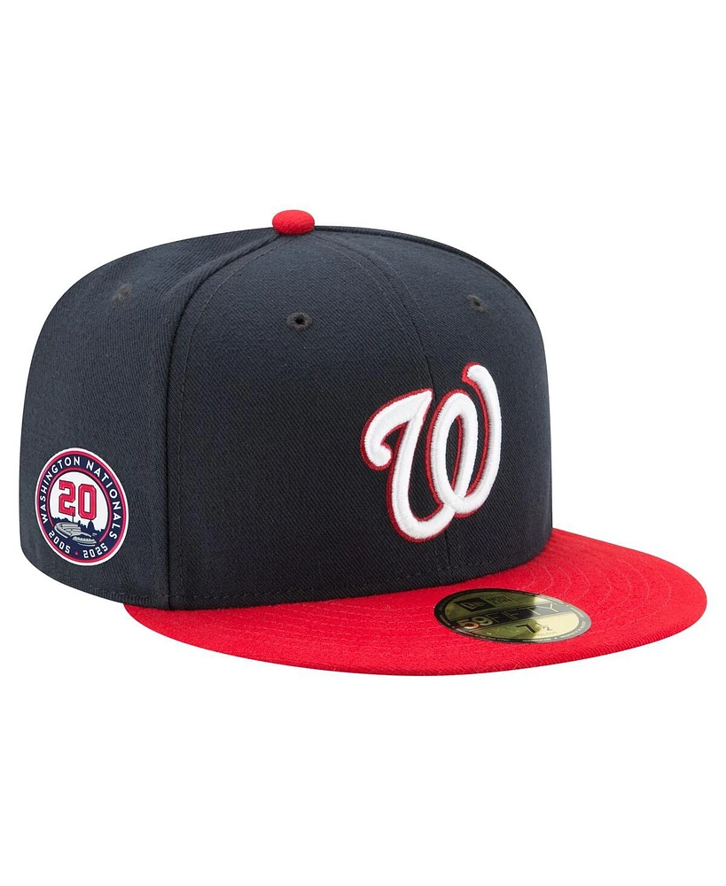New Era Men's Navy/Red Washington Nationals 20th Anniversary 59FIFTY Fitted Hat