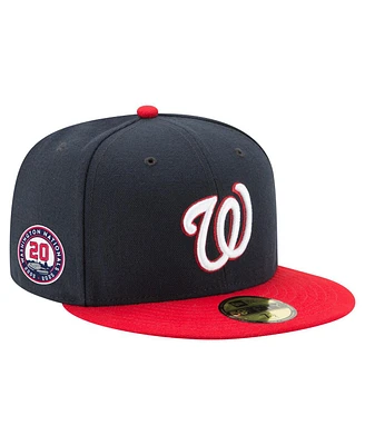 New Era Men's Navy/Red Washington Nationals 20th Anniversary 59FIFTY Fitted Hat