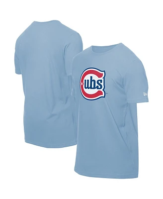 New Era Men's Light Blue Chicago Cubs Star Alternate Logo T-Shirt