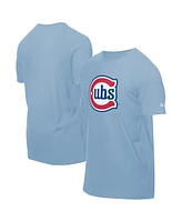 New Era Men's Light Blue Chicago Cubs Star Alternate Logo T-Shirt