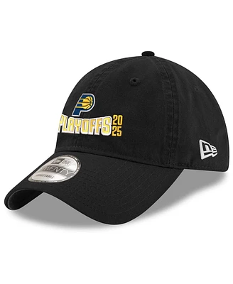 New Era Men's Black Indiana Pacers 2025 Nba Playoffs 9TWENTY Adjustable Hat
