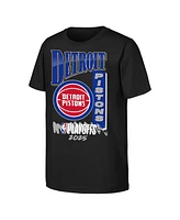 Outerstuff Big Boys and Girls Black Detroit Pistons 2025 Nba Playoffs Hype T-Shirt
