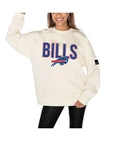 Gameday Couture Women's Cream Buffalo Bills Premium Fleece Drop Shoulder Pullover Sweatshirt