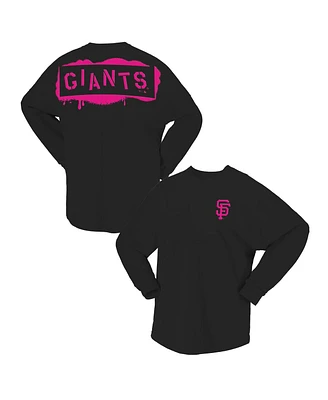 Fanatics Women's Black San Francisco Giants Neon Jersey Long Sleeve T-Shirt