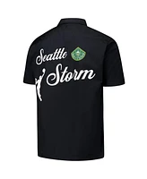 Round21 Men's and Women's Black Seattle Storm Campus Fit Full-Button Cardigan