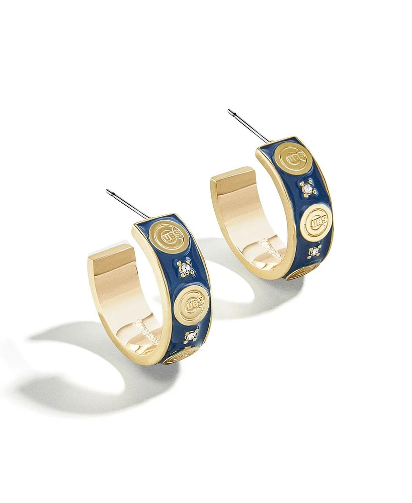 Wear By Erin Andrews x BaubleBar Chicago Cubs Enamel Hoop Earrings