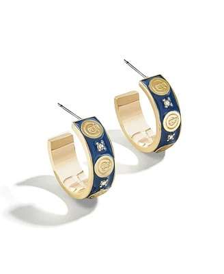 Wear By Erin Andrews x BaubleBar Chicago Cubs Enamel Hoop Earrings