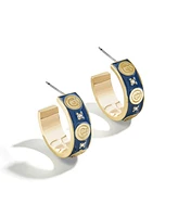 Wear By Erin Andrews x BaubleBar Chicago Cubs Enamel Hoop Earrings