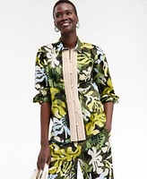 On 34th Womens Leaf Print Shirt Leaf Print Wide Leg Pants Camisole Exclusively At Macys