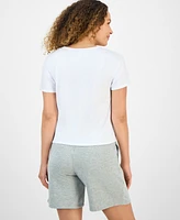 Style & Co Petite French Terry Short-Sleeve T-Shirt, Exclusively at Macy's
