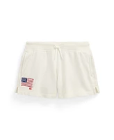 Polo Ralph Lauren Big Girls Flag-Applique French Terry Shorts
