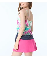 Beach House Women's Bridget Shirred Side Underwire Tankini Top
