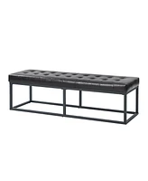 Amalia Mid-century Modern Bench with Button-tufted
