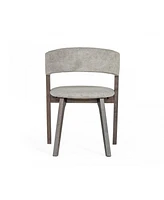 Set of 2 Wenge Dining Chairs for Kitchen Table or Dining Room Seating