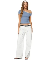 Edikted Women's Lorna Contrast Off Shoulder Top