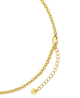 Unwritten Cubic Zirconia Tennis Paperclip Oval Carabiner Layered Necklace Set