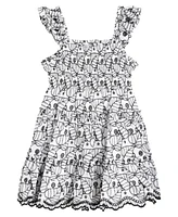Rare Editions Toddler and Little Girls Enlarged Leaf Eyelet Dress