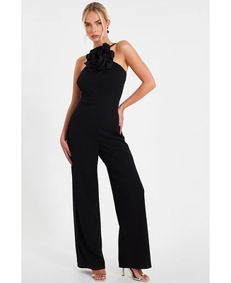 Quiz Women's Scuba Crepe Halter Neck Jumpsuit