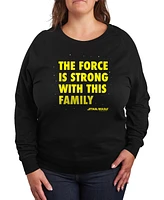 Hybrid Apparel Plus Star Wars The Force is Strong with This Family Graphic Pullover T-Shirt
