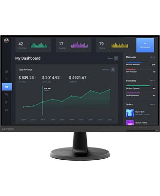 Lenovo D24-40 23.8" 16:9 Full Hd Va Wled Lcd Monitor, Raven Black
