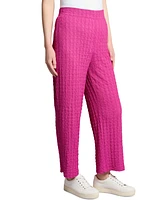 Jones New York Petite Textured Pull-On Wide-Leg Pants