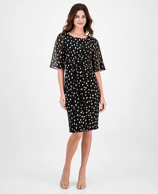 Connected Women's Butterfly-Sleeve Sheath Dress