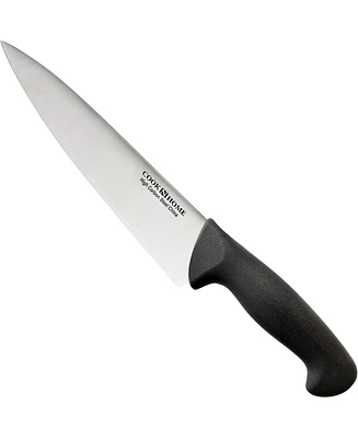 Cook N Home Multi-Purpose 8-Inch Straight Edge High Carbon Stainless Steel Sharp Chef's Knife ,Ergonomic Handle, Black