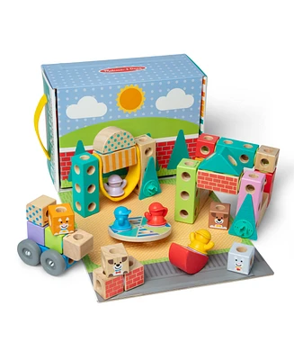 Melissa and Doug Blockables Town Play Set