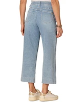 Democracy Petite High-Rise Cropped Wide-Leg Jeans