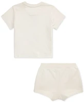 Polo Ralph Lauren Baby Girls Jersey Tee & French Terry Shorts Set