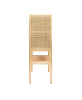 Creative Co-op 15.8" Woven Rattan and Wood Bohemian Cabinet