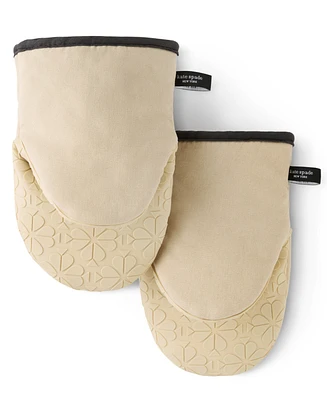 kate Spade new york Flower Soft Silicone Mini Mitt Set, 5.5" x 8"