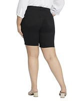 Nydj Plus Ella Denim Shorts with Side Slits