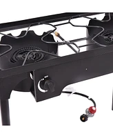 150000 Btu Double Burner Outdoor Stove Bbq Grill