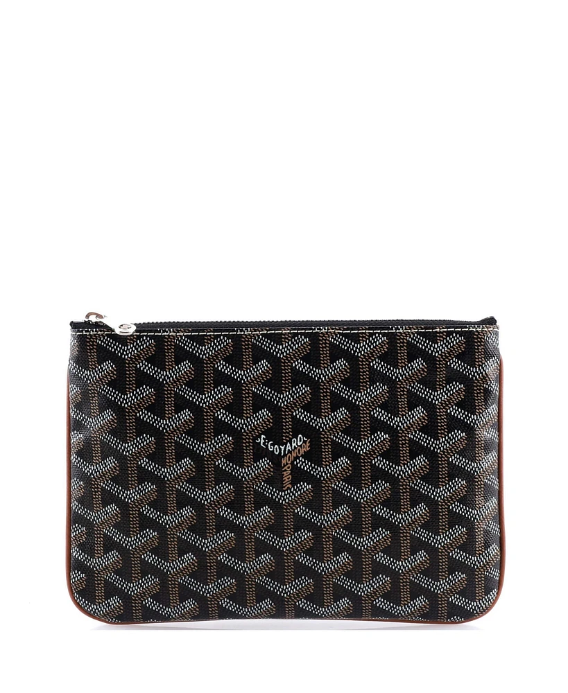 Pre-Owned Goyard Pm Senat Zip Pouch Coated Canvas